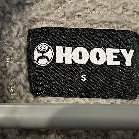 Hooey Stripe Pocket 1/4 Zip Fleece Pullover Men’s Size Small Gray Western Soft - Picture 5 of 10